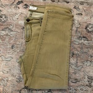 Free People Citrine Colored Distressed Skinny Jeans